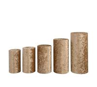 ZWCSHUU Caches pour socles de cylindres Lot de 3 ou 5 couvercles Socle cylindriques for décoration Mariage(Light Coffee,Small Three-Pieces)