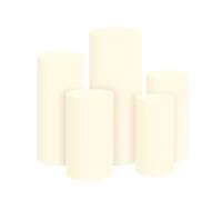 ZWCSHUU Caches pour socles de cylindres Lot de 3 ou 5 Housses Table cylindriques en Tissu élastique for décoration fête d'anniversaire, Mariage Dessert(Color 16,Large 3 Pcs)