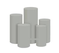 ZWCSHUU Caches pour socles de cylindres Lot de 3 ou 5 Housses Table cylindriques en Tissu élastique for décoration fête d'anniversaire, Mariage Dessert(Color 4,5 Pcs Set)