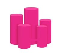 ZWCSHUU Caches pour socles de cylindres Lot de 3 ou 5 Housses Table cylindriques en Tissu élastique for décoration fête d'anniversaire, Mariage Dessert(Color 11,5 Pcs Set)