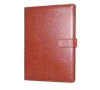 ZWCSHUU Conférencier Multifonctionnel A4, classeur de Papeterie d'entreprise, classeur de contrats en Cuir, Organisateur à Fermeture éclair, Porte-Cartes Porte-Documents(Brown)