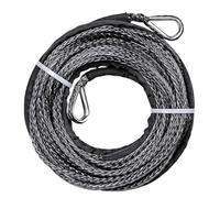 ZWCSHUU Corde de Remorquage Rallonge de câble de treuil synthétique 6 mm x 30 m for Voiture Tout-Terrain 4X4(Black)