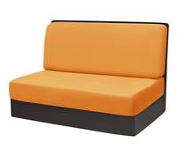 ZWCSHUU Housse De Coussin De Siège De Caravane Housses de Coussin dinette en Velours for Camping-Car Extensibles(Orange)