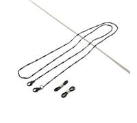 ZWCSHUU Lot de 6 chaînes de Lunettes de Soleil à Faire soi-même, Accessoires Tendance for Femmes, chaîne de Perles cylindriques, Collier Anti-Chute, 75 cm Chaîne de Lunettes(Black)