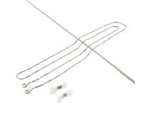 ZWCSHUU Lot de 6 chaînes de Lunettes de Soleil à Faire soi-même, Accessoires Tendance for Femmes, chaîne de Perles cylindriques, Collier Anti-Chute, 75 cm Chaîne de Lunettes(White)