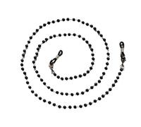 ZWCSHUU Lot de 6 chaînes de Perles for Lunettes de Soleil, Cordon de Lunettes Tendance for Femmes, Cordons de Cou, Accessoires décontractés Chaîne de Lunettes(01-Black Silver)