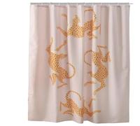 ZWCSHUU Rideau Douche Rideau de Douche, Rideau Salle Bain, léopard Tropical, Faune, Moderne Rose esthétique Phase Lune Bleu Floral(1973SH,180x200cm-70x78in)