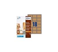 360 Etiquettes couleur kraft, rectangulaires - L7110-20