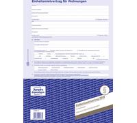 Zweckform Contrat de location à un seul logement A4 avec règlement intérieur en 4 exemplaires (1 pièce)