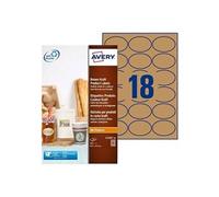Avery Étiquettes ovales couleur kraft L7103-20 360