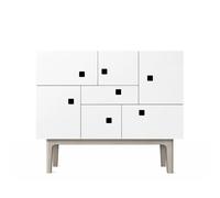 Zweed Armoire Peep C1 blanc. chêne pigmenté blanc