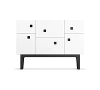 Zweed Armoire Peep C2 blanc. laqué noir