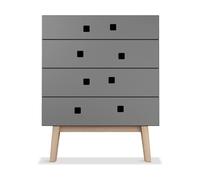 Zweed Commode Peep B3 slate grey. retro. structure en chêne
