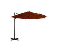 Zweefparasol met aluminium paal 300 cm terracottakleurig312307