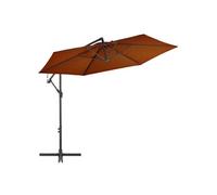 Parasol de Jardin en Porte-à-faux Pare-soleil Abri de Soleil Blanc Sable vidaXL