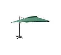 Zweefparasol met dubbel dak 300x300 cm groen312370