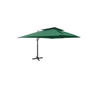 Zweefparasol met dubbel dak 400x300 cm groen312371