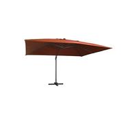 Parasol déporté avec lumières LED Terre cuite 400x300 cm