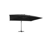 vidaXL Parasol de Jardin en Porte-à-faux avec Lumières LED et Mât en Aluminium, Pare-soleil de Patio, Abri de Soleil 47008