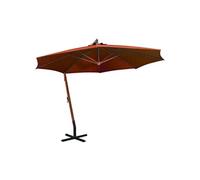 Vidaxl Parasol Suspendu Avec Mât Terre Cuite 3,5x2,9 M Bois De Sapin