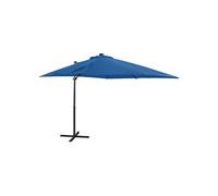 vidaXL Zweefparasol met paal en LED-verlichting 250 cm azuurblauw312325 Bleu G
