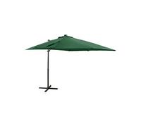 Zweefparasol met paal en LED-verlichting 250 cm groen312321