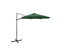 Parasol de Jardin en Porte-à-faux avec Mât et Lumières LED Abri Sable vidaXL