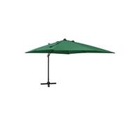 Zweefparasol met paal en LED-verlichting 300 cm groen312345