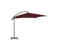 Vidaxl Parasol Déporté Avec Mât En Acier 250x250 Cm Rouge Bordeaux Rouge