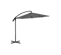 Vidaxl Parasol En Porte-À-Feux Avec Poteau Acier 300 Cm Anthracite Gris
