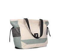 Zwei BONNY BO200 Sac shopper pour femme en nylon grande taille 19 l sac léger avec fermeture éclair imperméable à l'eau de nombreux compartiments, cordon, vegan, sable, Taille unique
