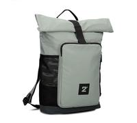 Zwei BONNY BOR180 Sac à dos à roulettes pour femme de 15 à 19 litres, en nylon, léger, imperméable, de nombreux compartiments, compartiment pour bouteille, lanière, bretelles rembourrées, Eucalyptus