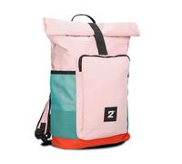 Zwei BONNY BOR180 Sac à dos à roulettes pour femme de 15 à 19 litres, en nylon, léger, imperméable, de nombreux compartiments, compartiment pour bouteille, lanière, bretelles rembourrées, candy, L