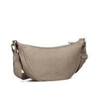 Zwei Mademoiselle M50 Moon-Bag Sac à main tendance en forme de croissant de lune 2 l Polyvalent comme sac banane, sac à bandoulière, sac de soirée, sac à bandoulière, Nubuck cappuccino, s