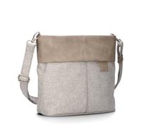 Zwei Olli OT8 Sac à main pour femme 3 l Sac à bandoulière classique imperméable robuste et résistant Design bicolore Sac à bandoulière avec 2 bretelles courtes et longues (sable)