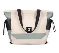 Zwei BONNY BO200 Sac shopper pour femme en nylon grande taille 19 l sac léger avec fermeture éclair imperméable à l'eau de nombreux compartiments, cordon, vegan, sable, Taille unique
