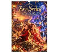Zwei Seelen - Ein Jahr voller Magie (Wandkalender 2027 DIN A3 hoch), CALVENDO Monatskalender: Eine magische Reise für Kinder und Familien. Zwölf ... Verbindung zur Feenwelt entdeckt.