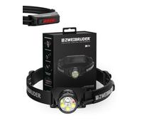Zweibrüder ZB7H Lampe Frontale LED Rechargeable 1200 lm - Lampe Frontale avec Digital Focus, Lumière Rouge et Feu Arrière, USB-C, Batterie 21700, Légère et Ergonomique pour Outdoor et Camping