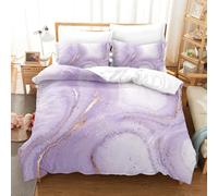 Zweig Housse De Couette Violet Clair Parure De Lit 2 Personne,Avez Fermeture Éclair, 2 Taie d'oreiller, Microfibre Coton,3 Pieces,King,Facile d'entretien, Douce Et Confortable260X240