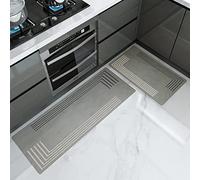 Zweig Tapis De Cuisine Géométrie Grise Antidérapant Et Lavable,Tapis Cuisine Devant Evier pour Cuisine,Buanderie,Salon,Entrée Et Tapis De Porte