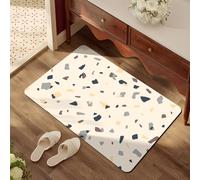 Zweig Tapis Salle De Bain Style Pierre Beige Antidérapant Tapis Décoratif,Tapis De Bain Doux Diatomite,Tapis De Douche,Absorbant Et Séchant Rapidement,pour Salle De Bain Et Salon