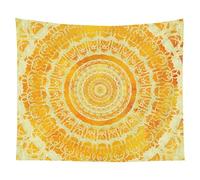 Zweig Tenture Murale Mandala Jaune Hanging Tapisserie, Decoration Chambre Tissu, Drap Mural Tissus Mural Pour Chambre Salon Dortoir Murale95X73Cm
