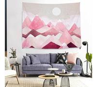 Zweig Tenture Murale Rose Montagne Abstrait Tapisserie De Literie, Murale Tenture,Chambre Décor Tapisseries Salon Tapisseries Murales,Décoration Murale 150X130Cm