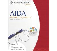 Zweigart Aida 14 Fils de Noël Rouge 50 x 55 cm (49,5 x 54,6 cm) - Fat Qtr