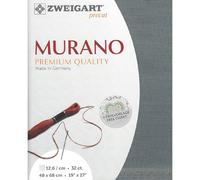 Zweigart MURANO Precut 32 ct 3984 Tissu de comptage pour broderie Gris charbon 48 x 68 cm