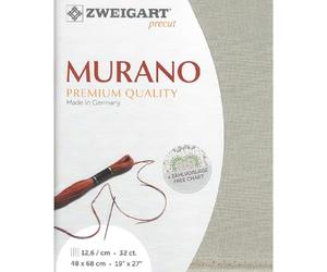 Zweigart MURANO precut Tissu de comptage 32 carats 3984 Couleur 6028 Poussière saharienne Tissu pour travaux manuels pour broderie 48 x 68 cm
