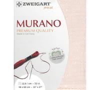 Zweigart MURANO Tissu de comptage prédécoupé 32 carats 3984 Couleur 4259 Splash Rose/blanc 48 x 68 cm