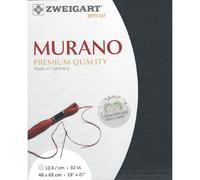 Zweigart Murano Tissu de comptage prédécoupé 32 carats 3984 Couleur 7026 Anthracite 48 x 68 cm