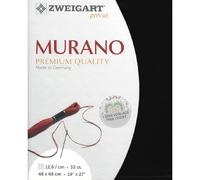 Zweigart Murano Tissu de comptage prédécoupé 32 carats 3984 Couleur 720 Noir 48 x 68 cm