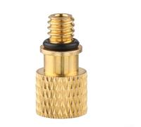ZWEquipint Adaptateur de valve de vélo en laiton pour Presta vers Dunlop Conversion, accessoire de pompe à vélo en alliage de cuivre avec filetage de précision, doré (B)